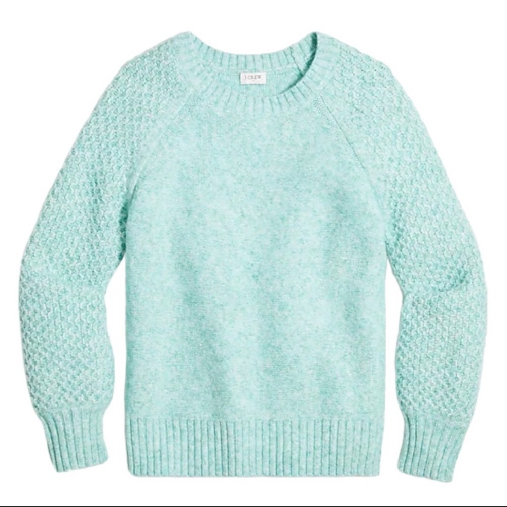 NWOT J Crew Honeycomb Balloon-sleeve sweater